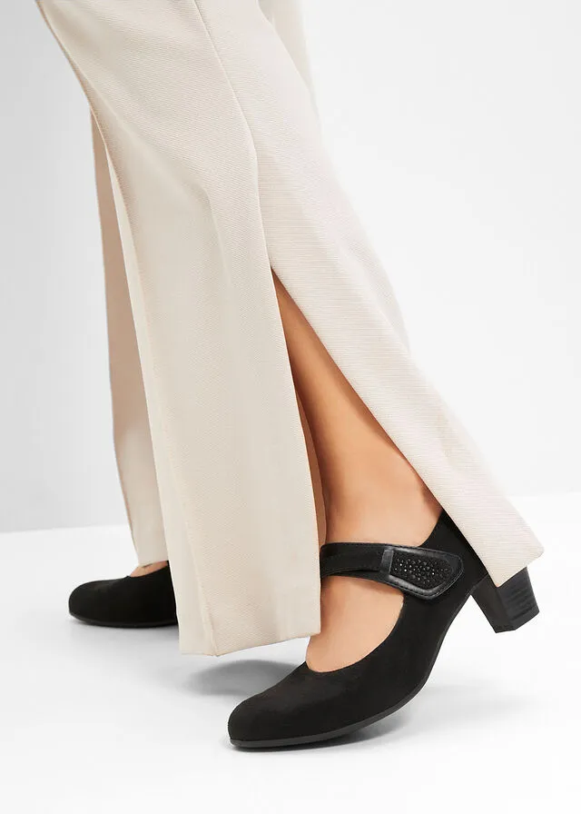 Zapatos de tacón con correa Negro