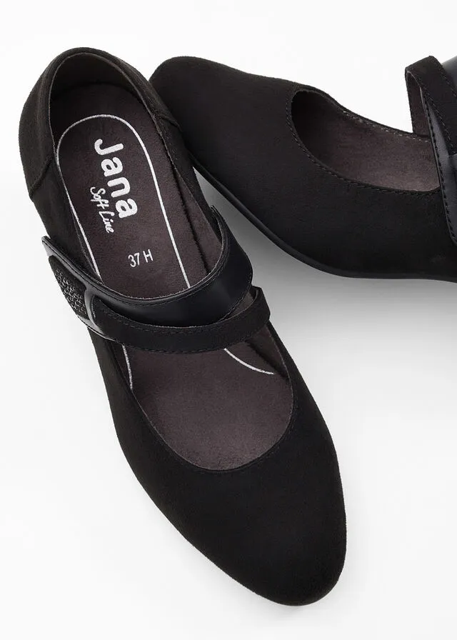 Zapatos de tacón con correa Negro