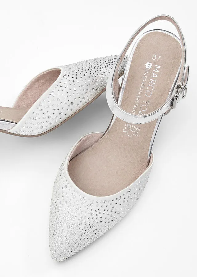 ZAPATOS DE TACóN CON CORREA PLATABLANCO