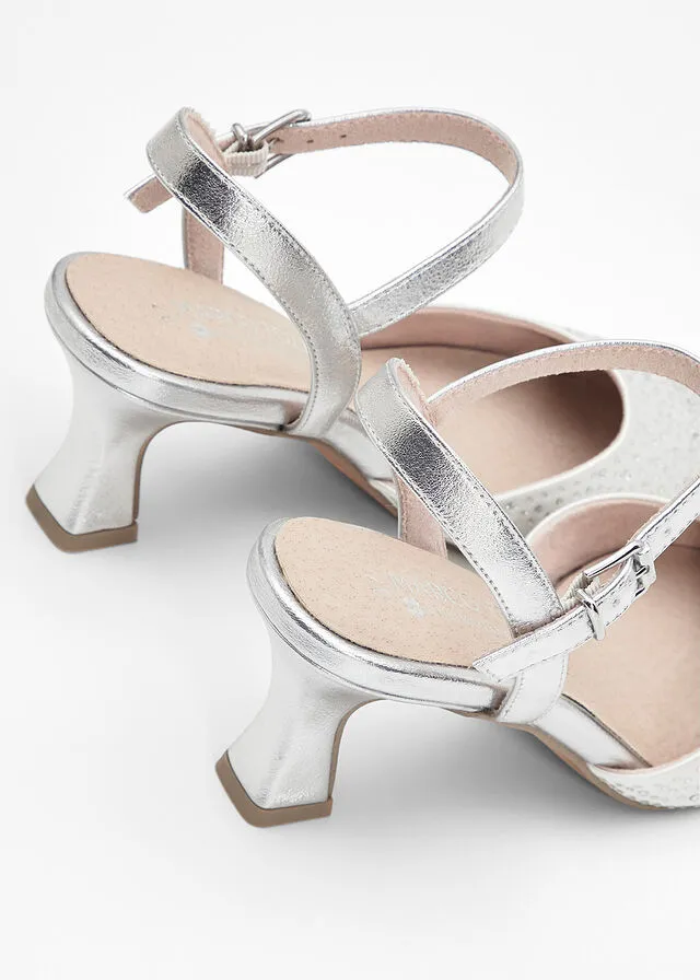 ZAPATOS DE TACóN CON CORREA PLATABLANCO