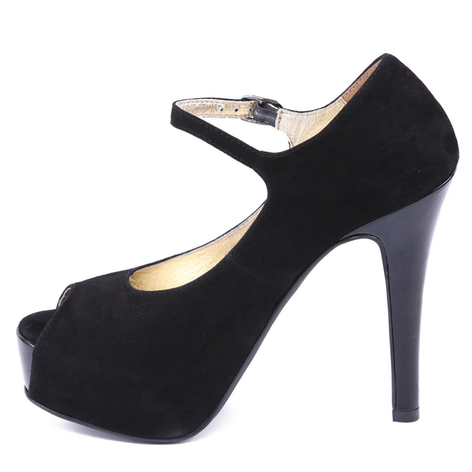 Zapatos de tacón costra negros Samelli 13,5cm