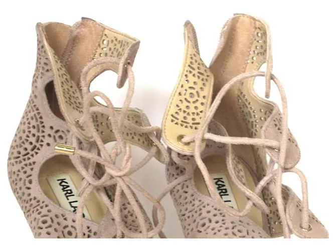 Zapatos de tacón KARL LAGERFELD Beige Gris 