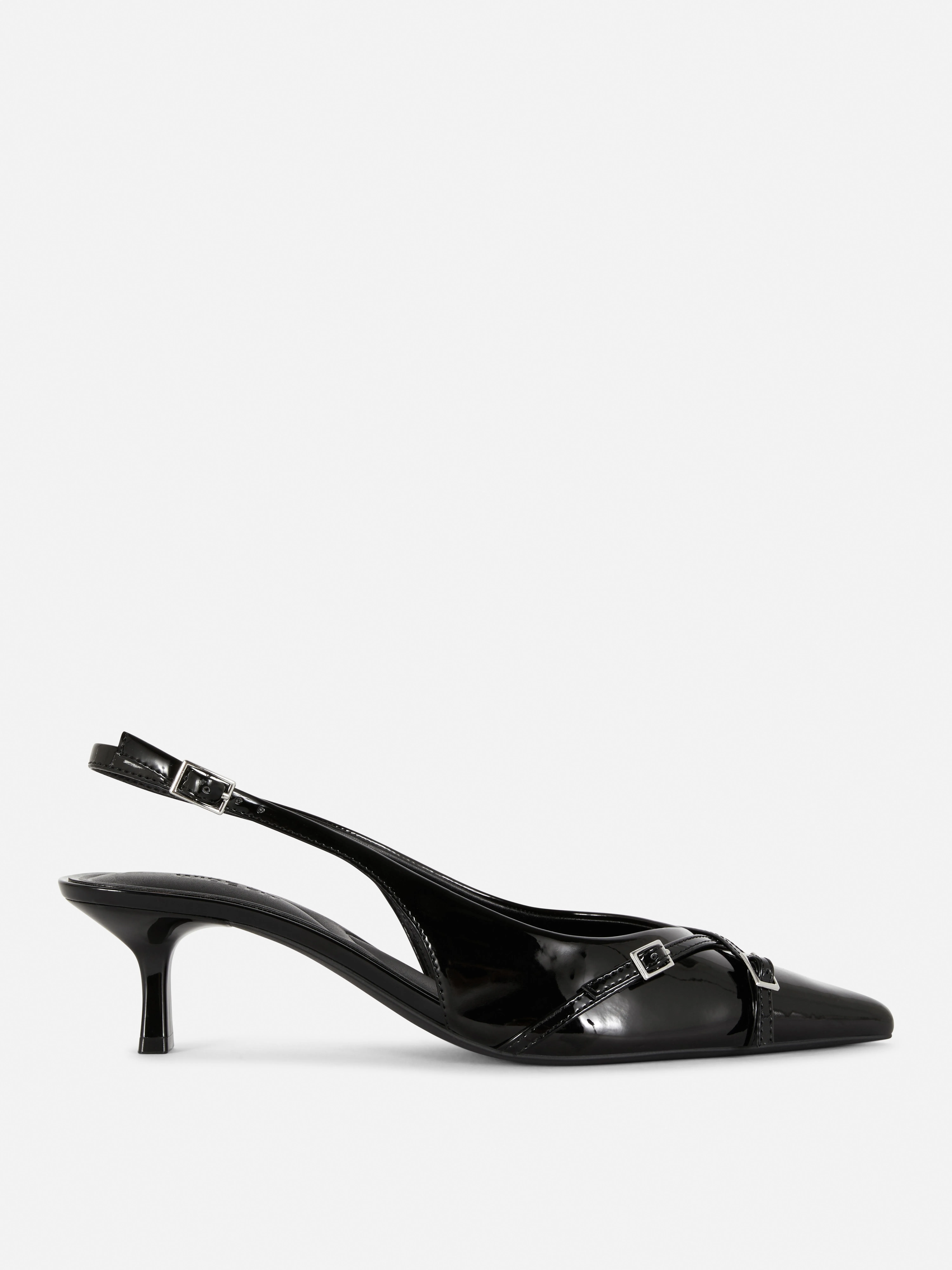 Zapatos de tacón y talón descubierto de horma ancha