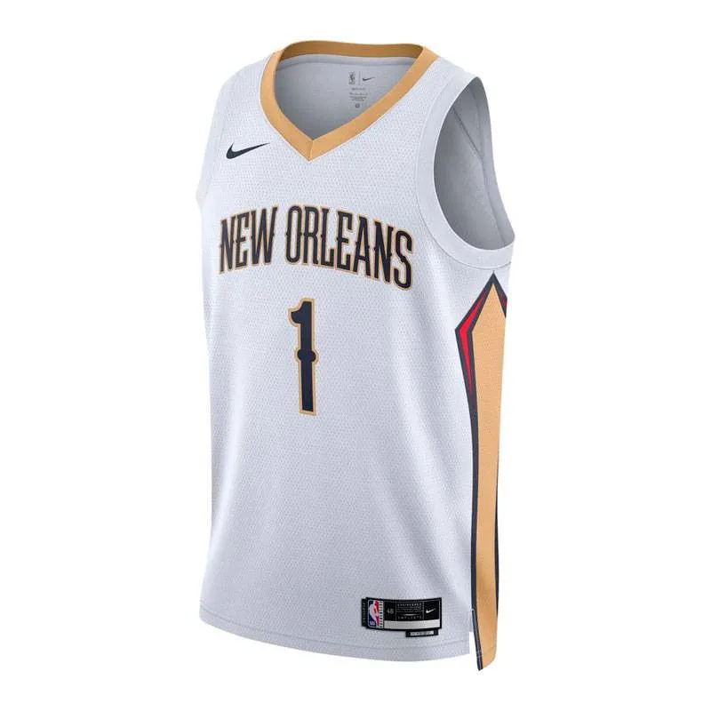 ZION WILLIAMSON NEW ORLEANS PELICANS ASSOCIATION EDITION SWINGMAN JERSEY 2223